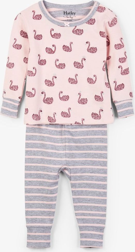 Hatley dívčí pyžamo 92 růžová/šedá - obrázek 1
