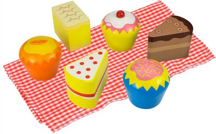 Bigjigs Toys 6 dortíků v krabičce - obrázek 1