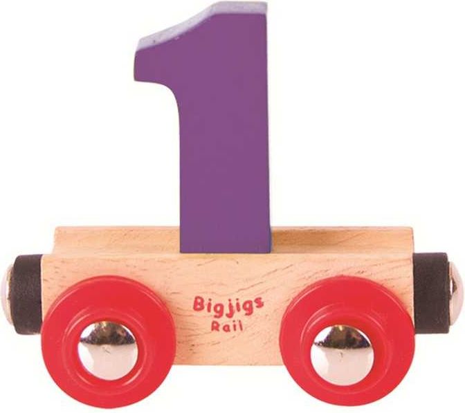 Bigjigs Rail vagónek dřevěné vláčkodráhy - Číslo 1 - obrázek 1