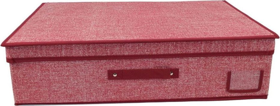 DUE ESSE Textilní úložný box 60 x 40 x 16 cm, červený - obrázek 1