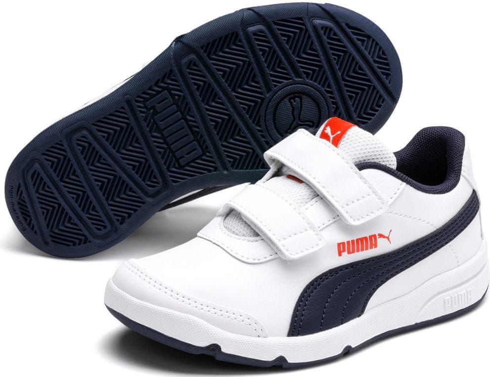 Puma Stepfleex 2 SL VE V PS White-Peacoat-Cherry Tomato 35 - obrázek 1