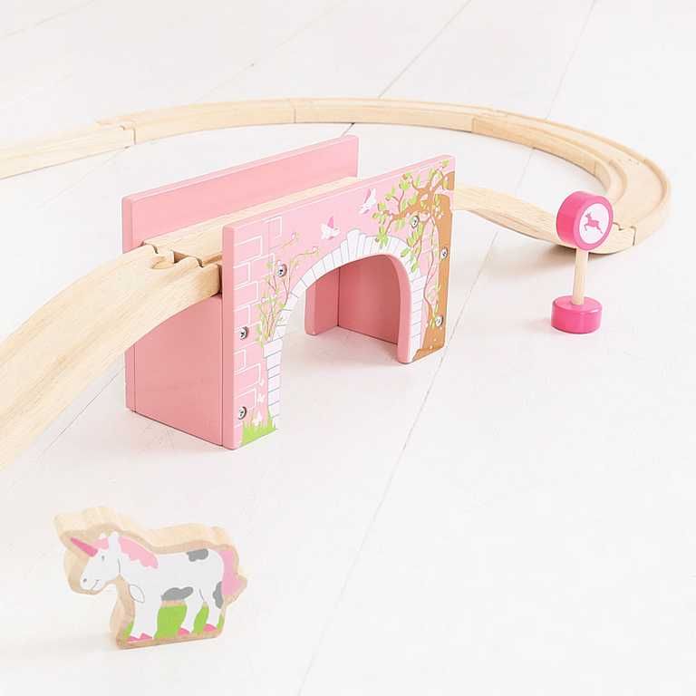 Bigjigs Rail Růžový klenutý most - obrázek 3