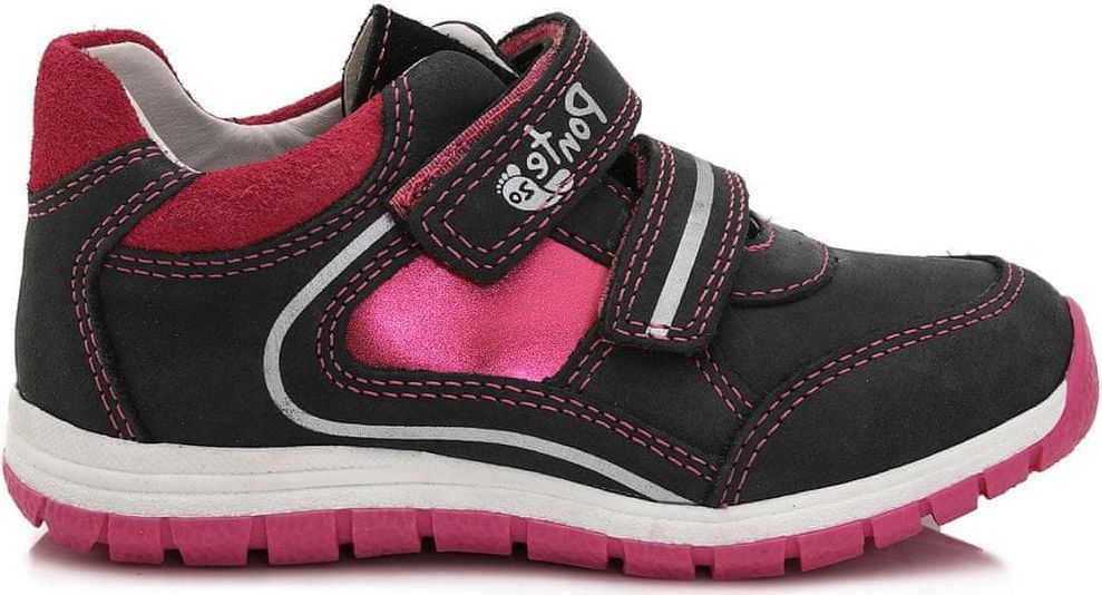 Ponte 20 dívčí kožené boty 33 černá/růžová - obrázek 1