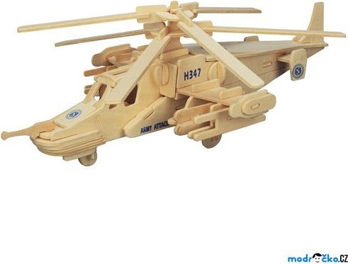 3D Puzzle přírodní - Helikoptéra KA-50 - obrázek 1