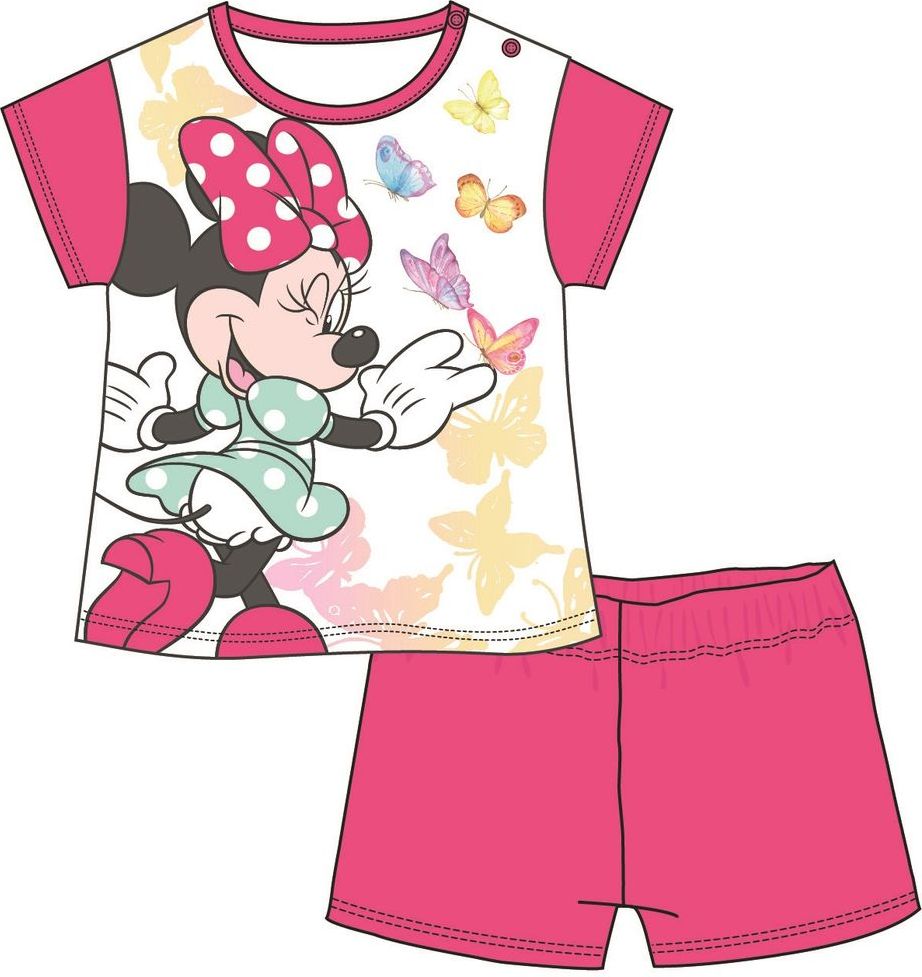 Disney by Arnetta dívčí pyžamo Minnie 86 růžová - obrázek 1