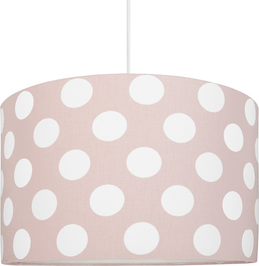 Textilní závěsná lampa Puntíky - růžová - obrázek 1