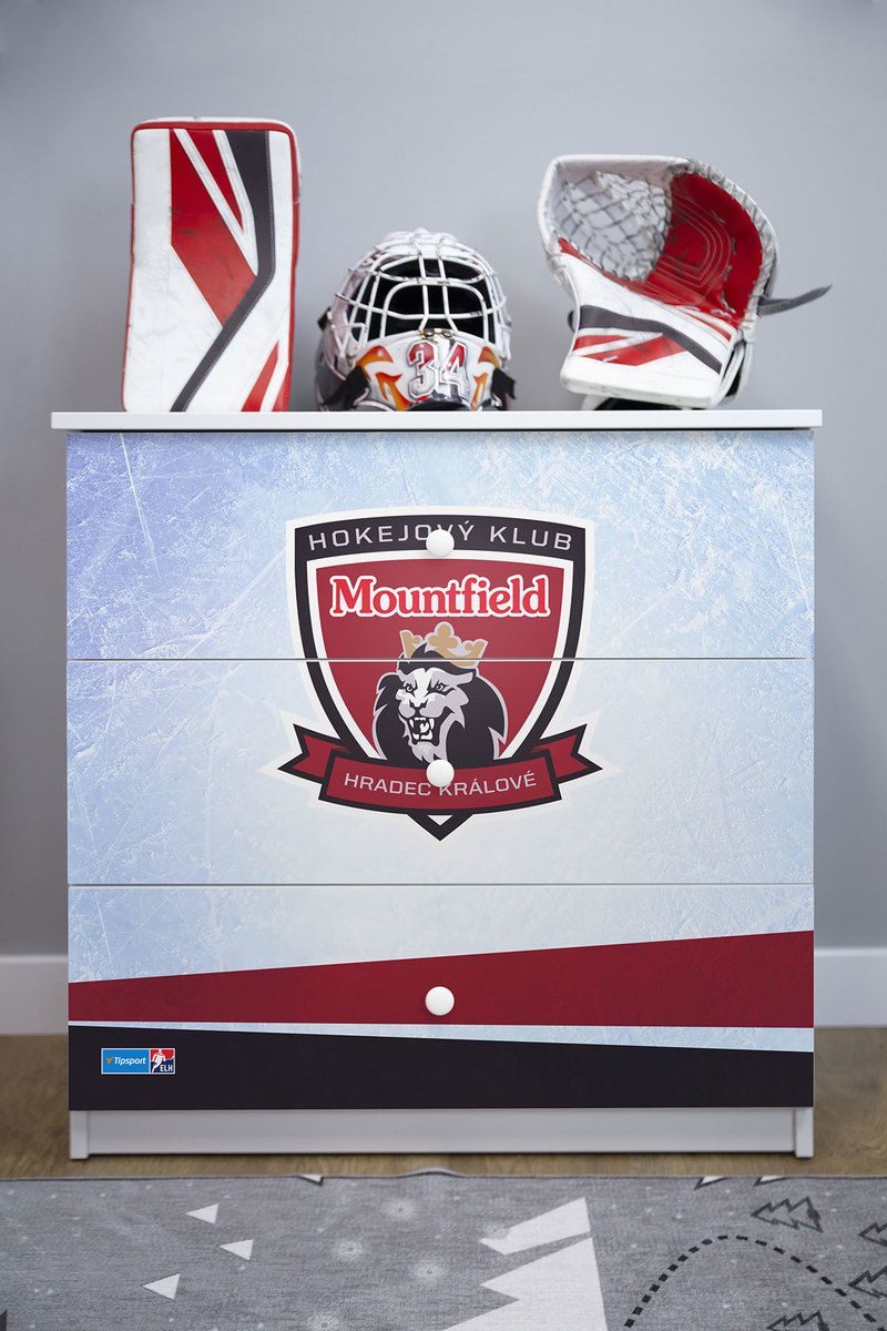 Hokejový pokojíček - Mountfield HK  postel + úložný prostor - obrázek 3