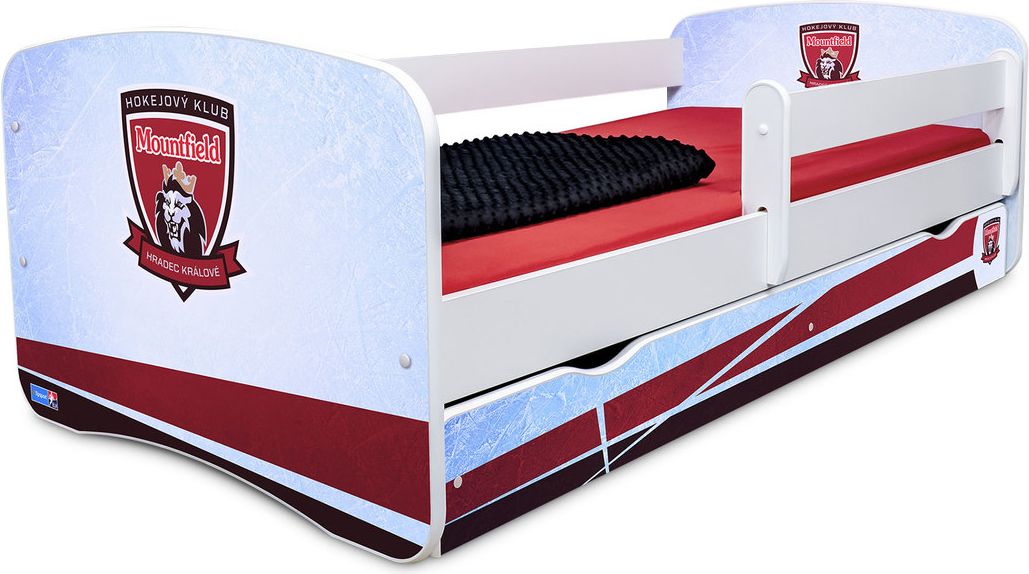 Hokejový pokojíček - Mountfield HK  postel + úložný prostor - obrázek 4