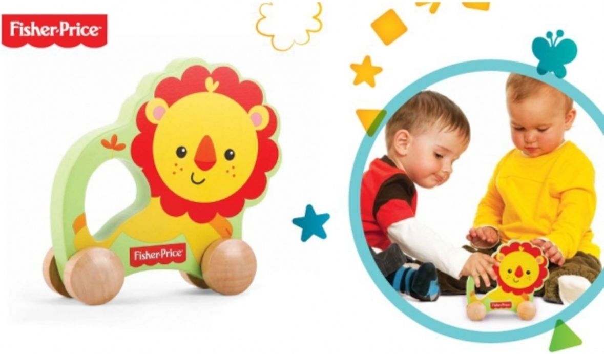 Fisher Price Lev na kolečkách dřevěný AD-FP-1000_1 - obrázek 1
