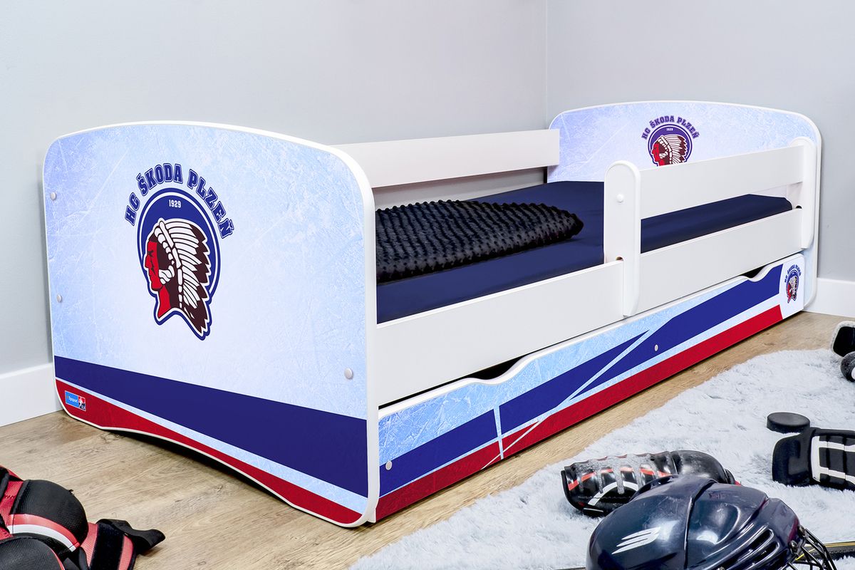 Hokejový pokojíček - HC Škoda Plzeň  postel + úložný prostor - obrázek 2