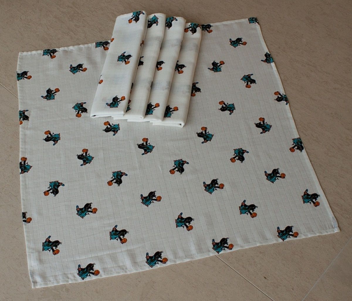 Látkové pleny PREMIUM 70*70 cm Snoopy s dětským motivem (obrázky) - obrázek 2