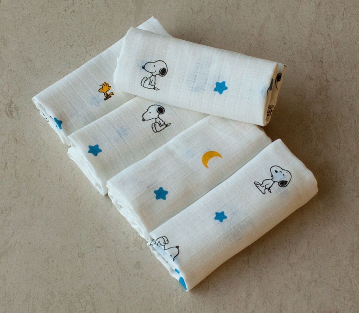 Látkové pleny PREMIUM 70*70 cm Snoopy s dětským motivem (obrázky) - obrázek 5