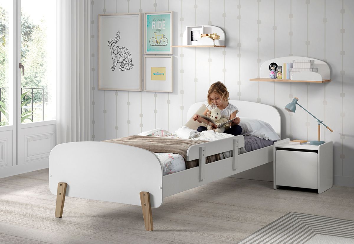 Dětská postel VIPACK FURNITURE Kiddy bílá 200x90 cm - obrázek 2