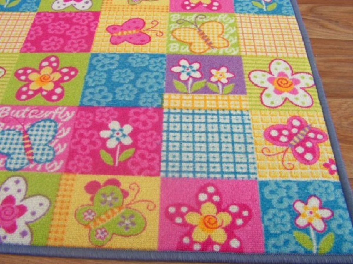 Koberec Ourbaby BUTTERFLY 6053-0 150x200 cm mix barev - obrázek 1