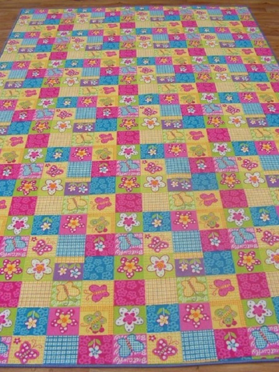 Koberec Ourbaby BUTTERFLY 6053-0 150x200 cm mix barev - obrázek 2