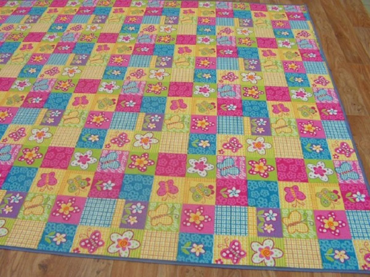 Koberec Ourbaby BUTTERFLY 6053-0 150x200 cm mix barev - obrázek 4