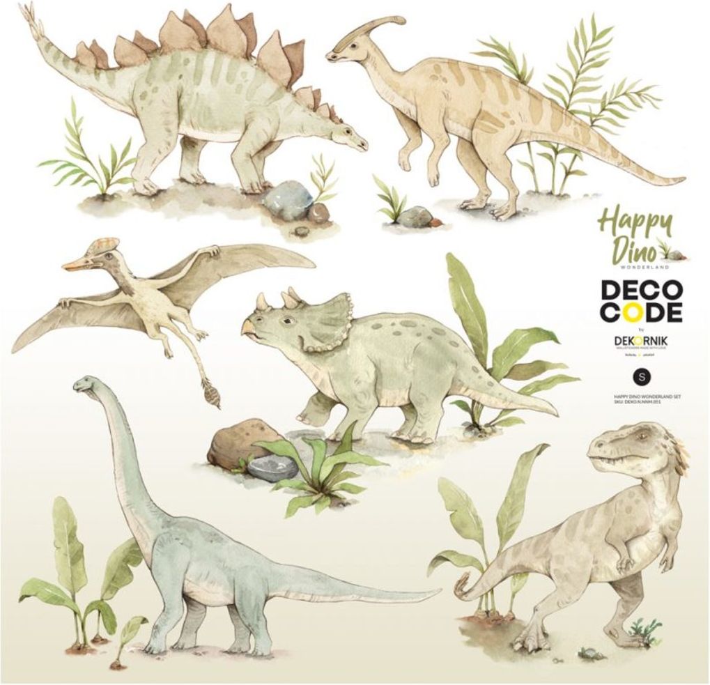 Samolepka na zeď Dekornik Dino Wonderland 30034-0, 70x70 cm - obrázek 3