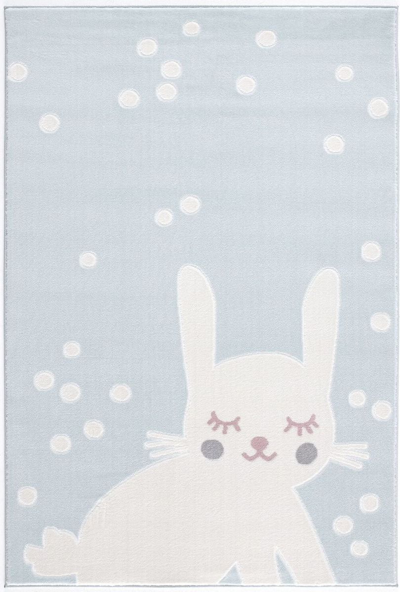 Koberec LIVONE Rabbit 30509-0 obdélník 80x120 cm bílá modrá - obrázek 2