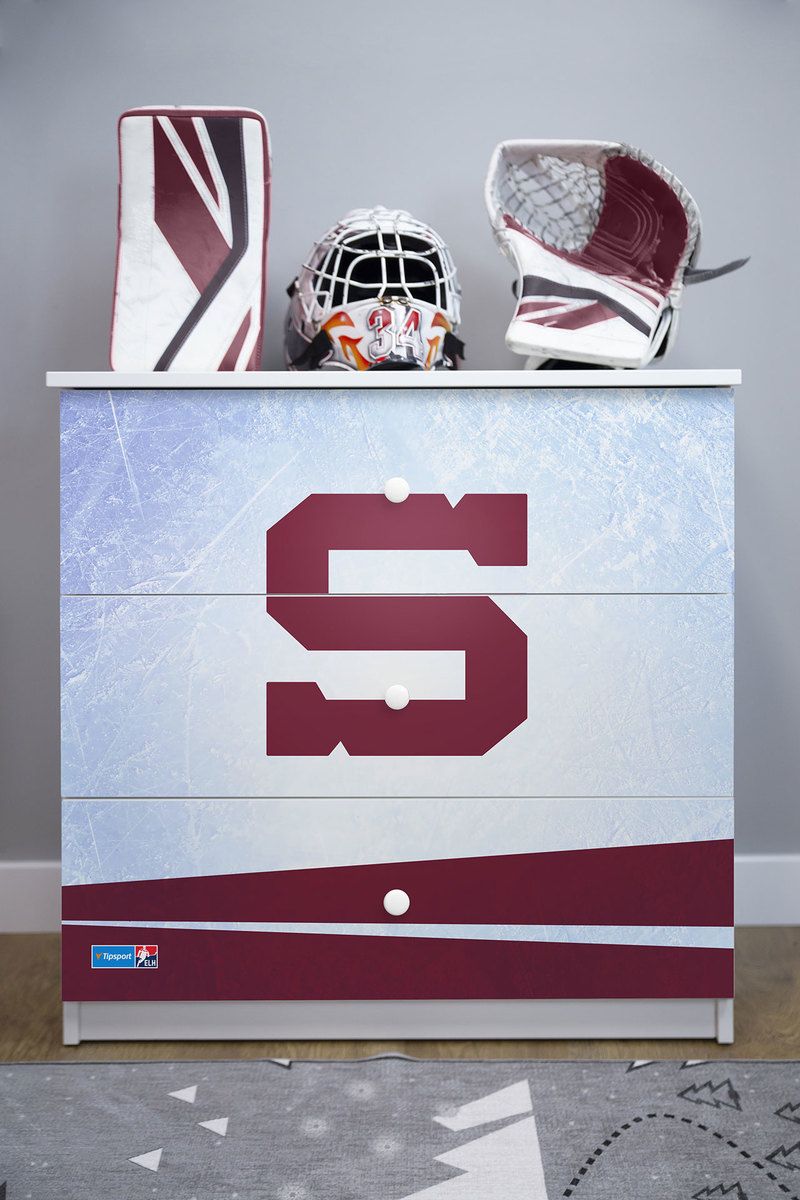Hokejový pokojíček - HC Sparta Praha postel + úložný prostor - obrázek 3