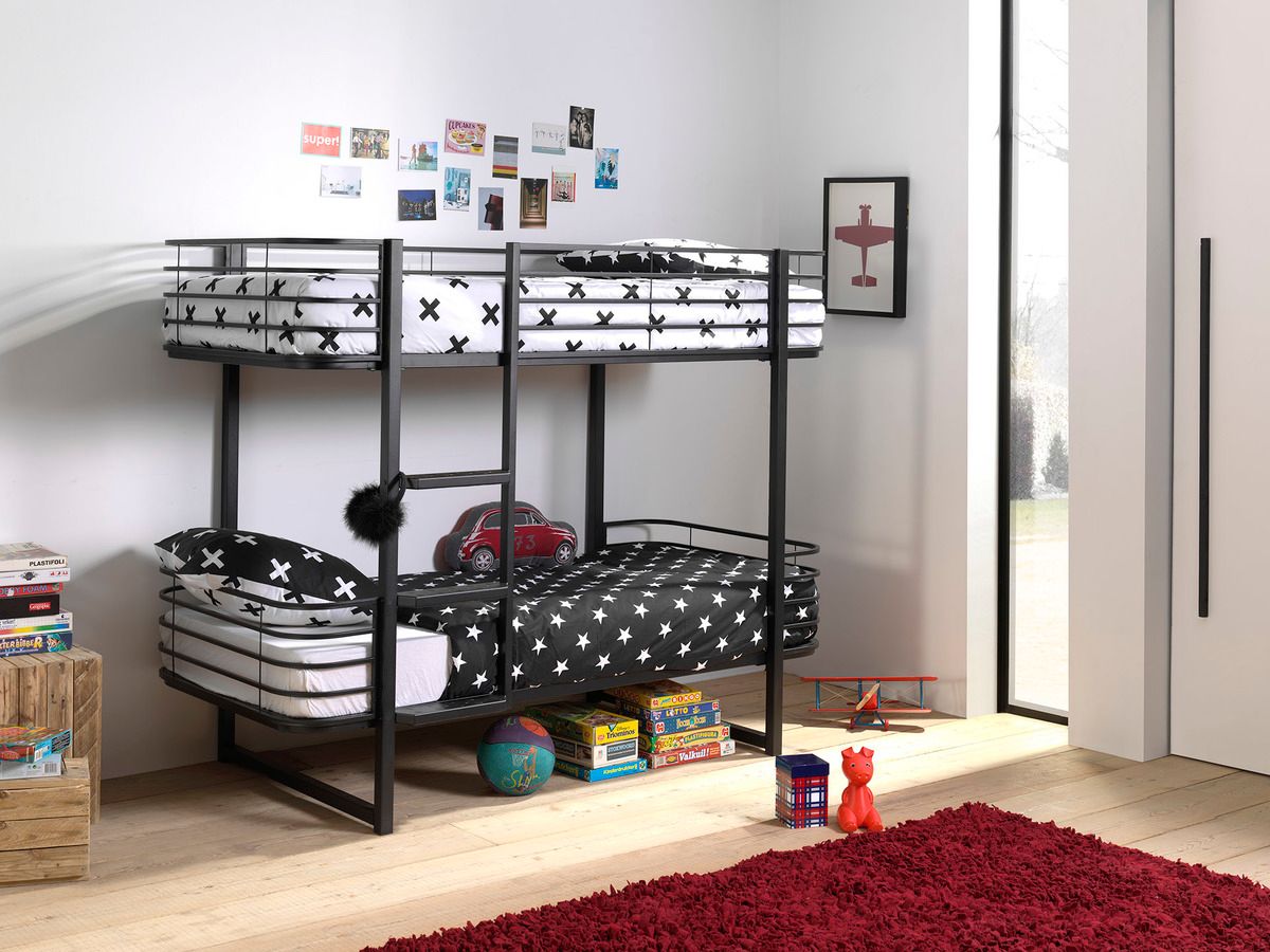 Dětská postel VIPACK FURNITURE Oscar černá 200x90 cm - obrázek 2
