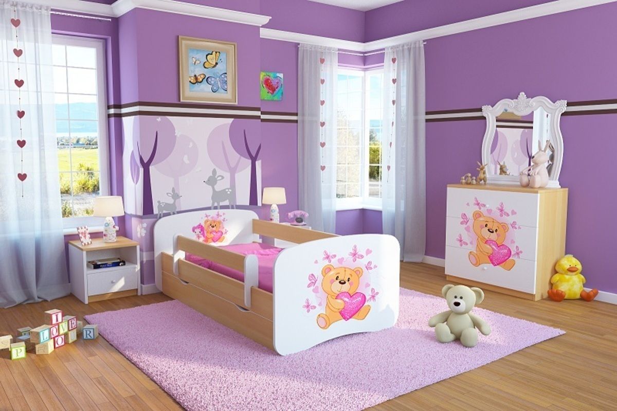 Dětská postel Ourbaby Teddy Bear buk 160x80 cm - obrázek 1