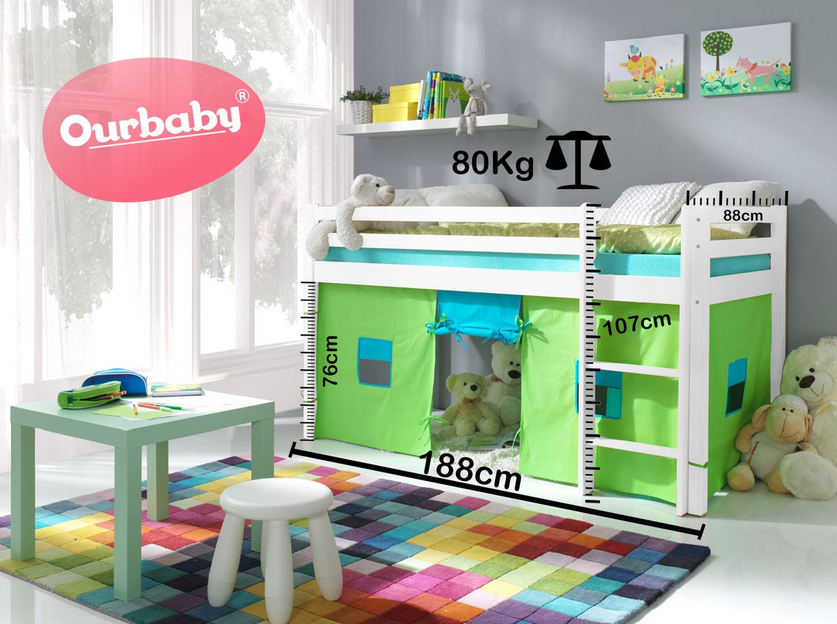 Dětská postel Ourbaby Modo borovice 180x80 cm - obrázek 5