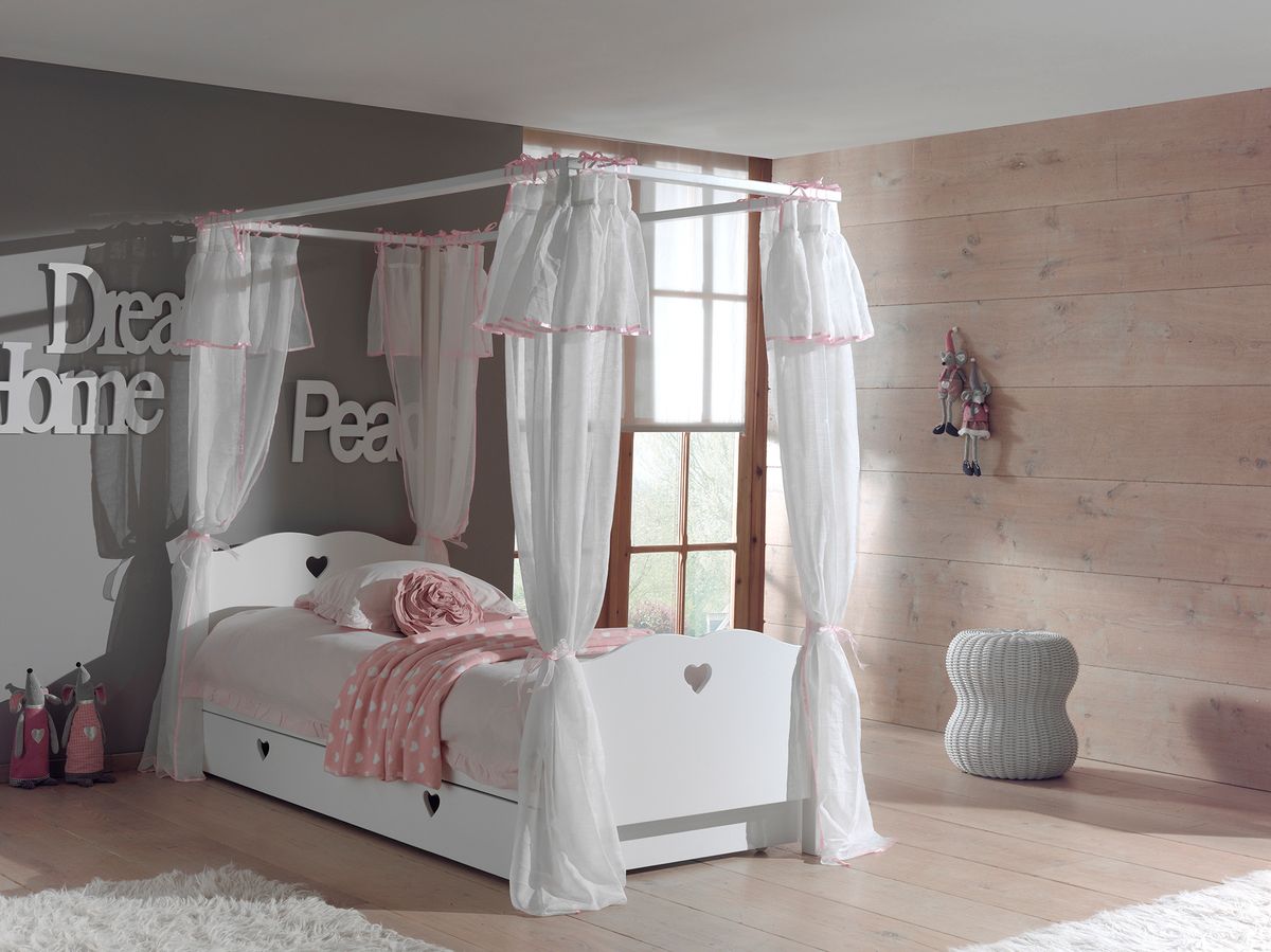Dětská postel VIPACK FURNITURE Amori bílá 200x90 cm - obrázek 1