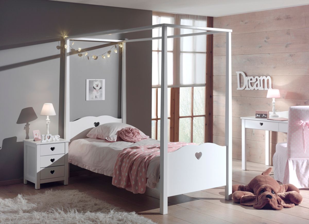 Dětská postel VIPACK FURNITURE Amori bílá 200x90 cm - obrázek 2