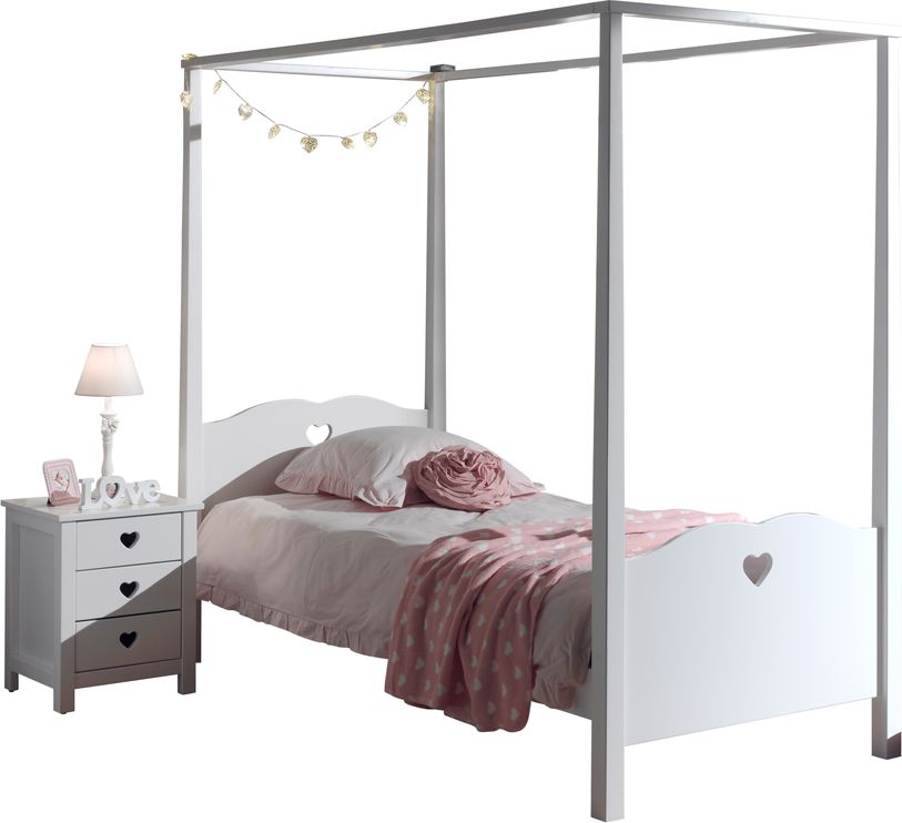 Dětská postel VIPACK FURNITURE Amori bílá 200x90 cm - obrázek 3