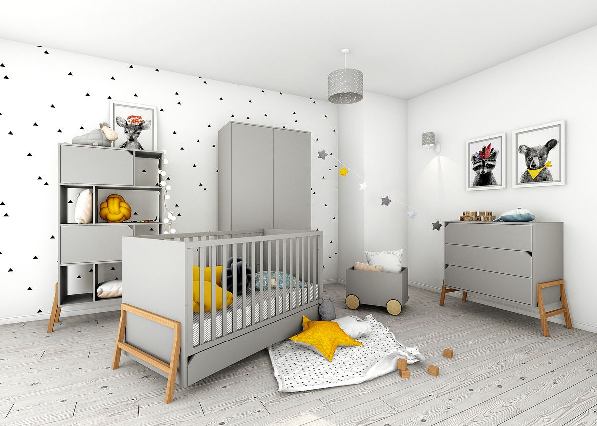 Dětský pokoj Lotti Grey komoda 3 zásuvky / - obrázek 1