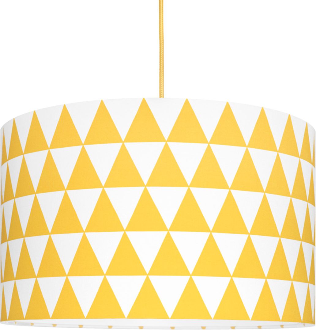 Textilní závěsná lampa Triangle - žlutá - obrázek 1