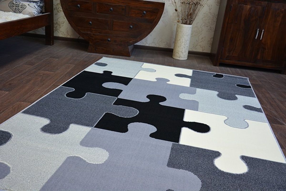 Koberec Ourbaby Puzzle 23696-0 160x220 cm šedá - obrázek 3