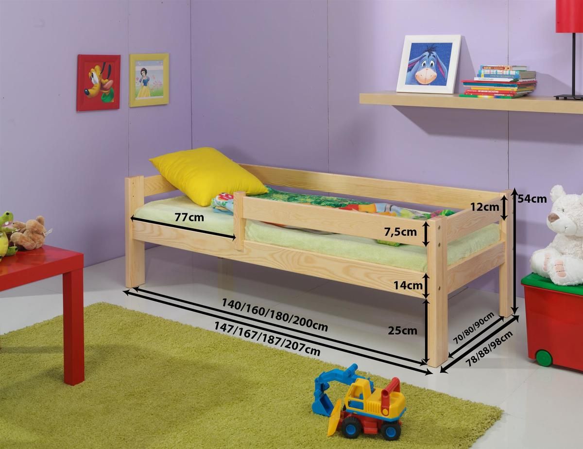 Dětská postel Ourbaby Guardy White bílá 180x80 cm - obrázek 4