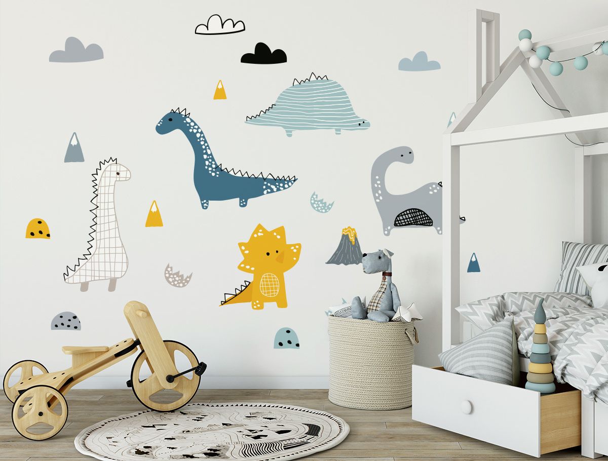 Samolepka na zeď Mint Kitten Dinosaurs 20498-0, 200x145 cm - obrázek 2