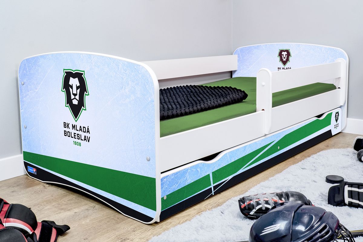 Hokejový pokojíček - BK Mladá Boleslav postel + úložný prostor - obrázek 2
