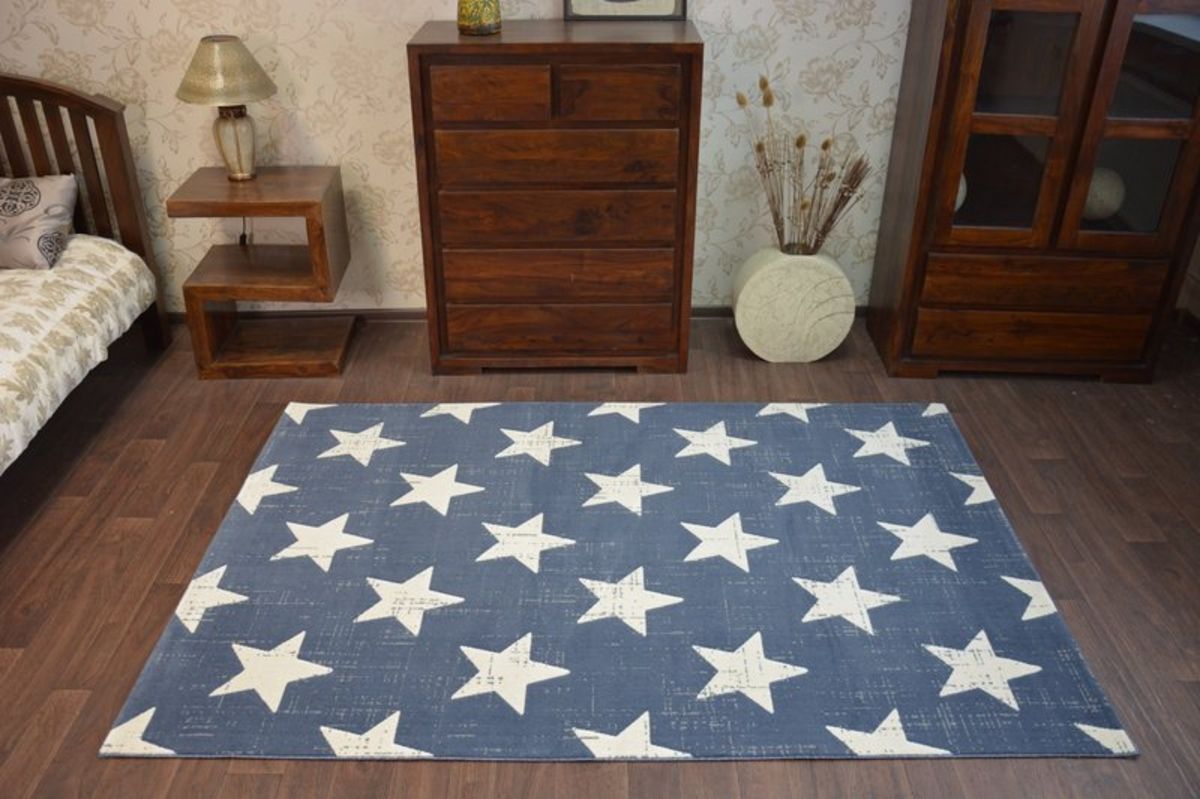 Koberec Ourbaby Stars 14316-0 160x230 cm modrá - obrázek 2