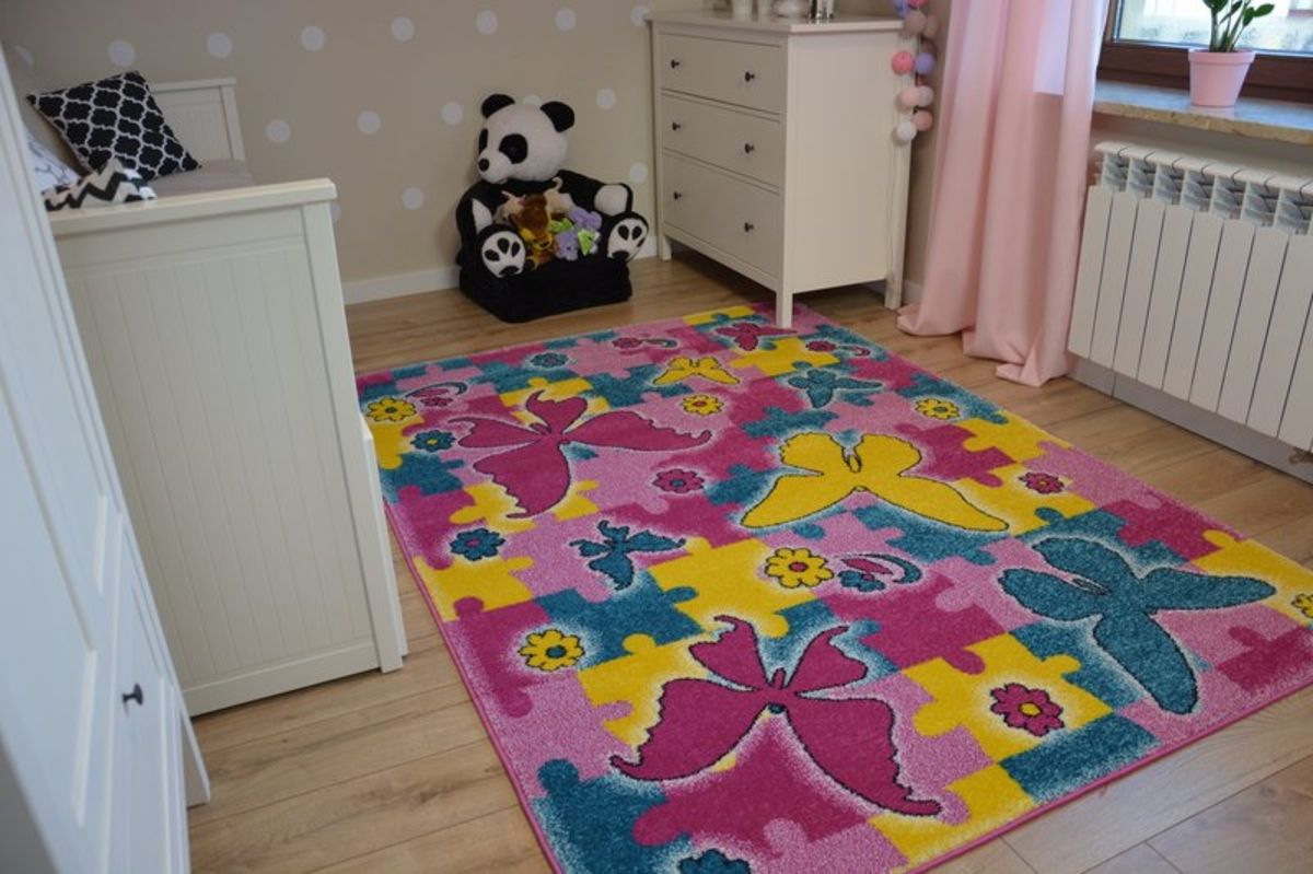 Koberec Ourbaby Kids Butterfly 13744-0 200x280 cm mix barev - obrázek 2