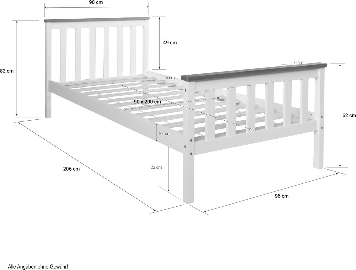 Dětská postel Ourbaby Elen bílá 200x90 cm - obrázek 3