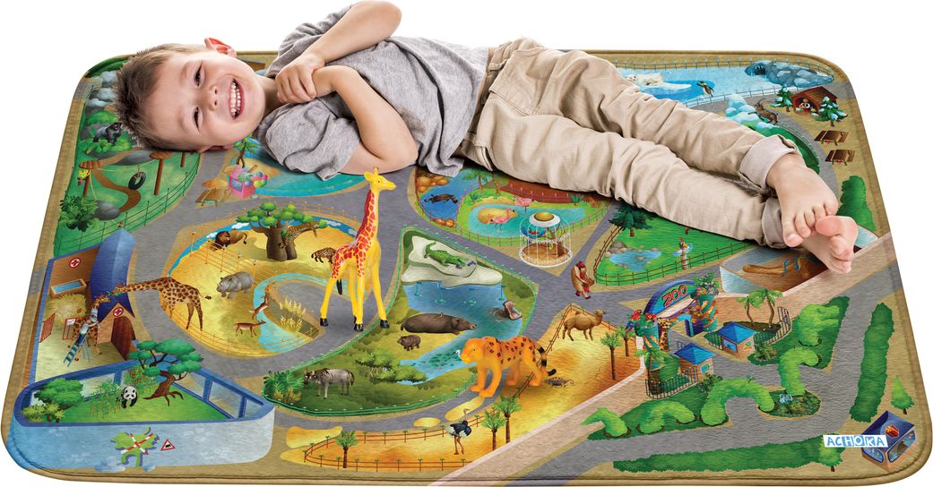 Koberec Ourbaby Soft Zoo 30025-0 obdélník 100x150 cm jiné barevné provedení - obrázek 1