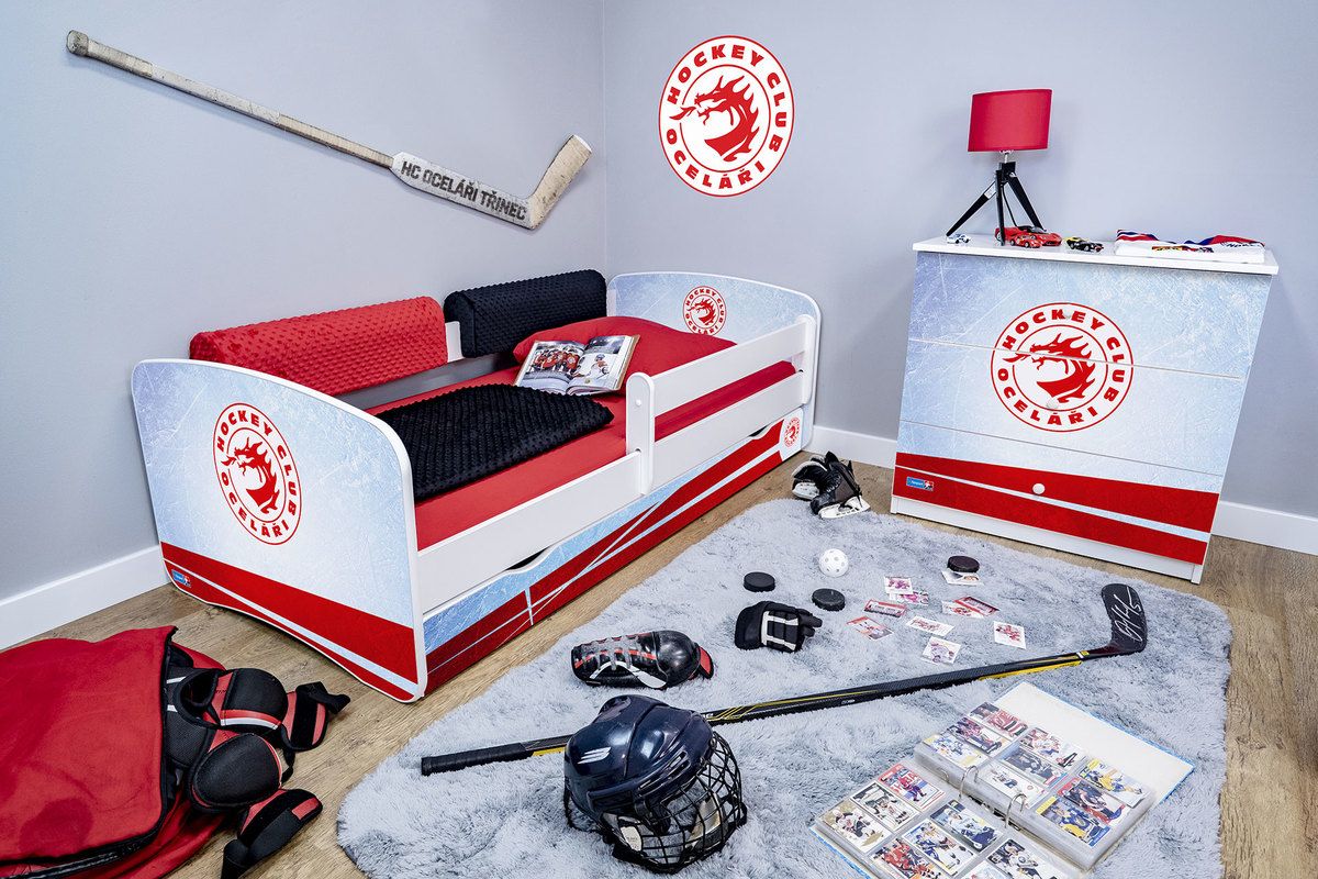Hokejový pokojíček - HC Oceláři Třinec  postel + úložný prostor - obrázek 1
