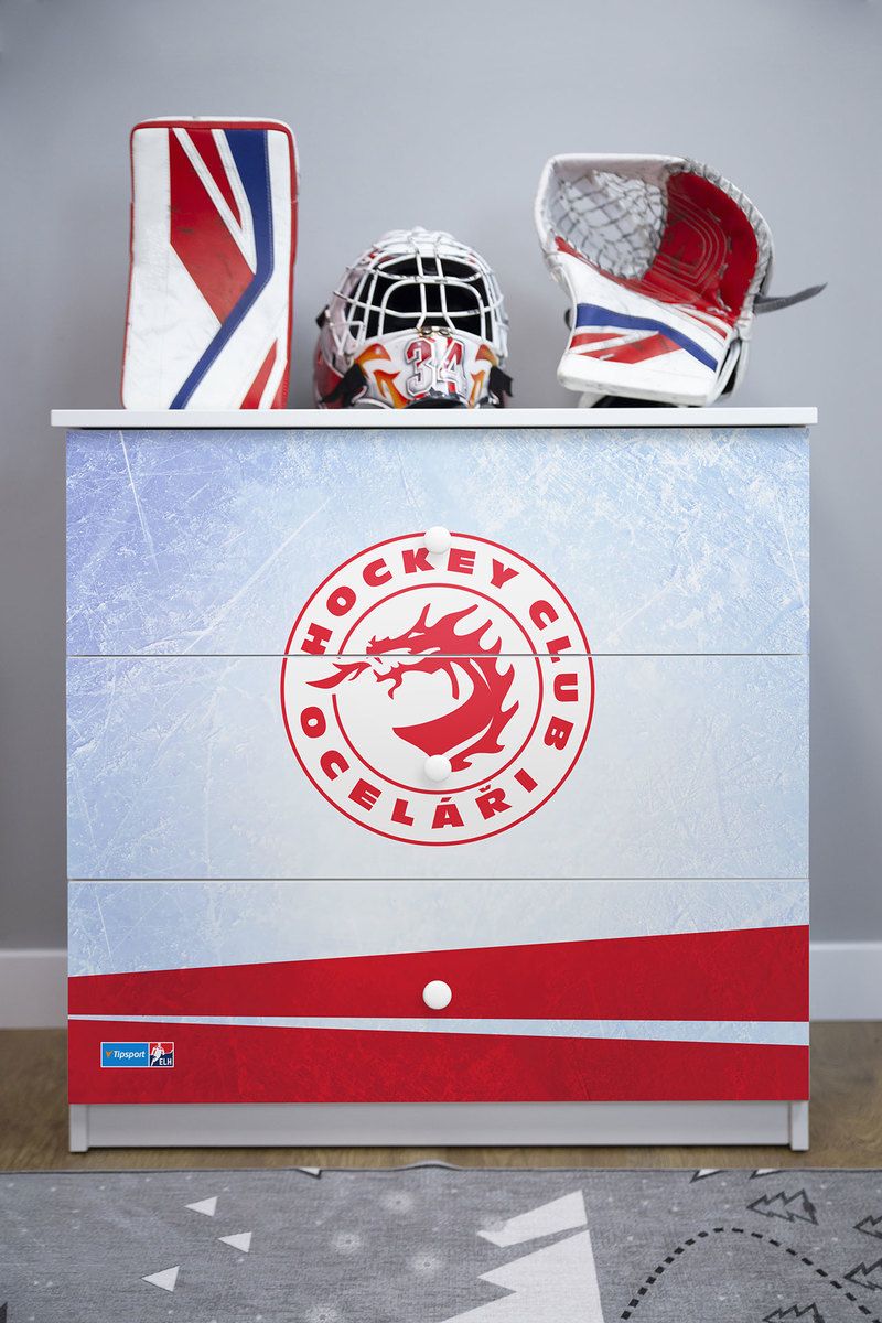Hokejový pokojíček - HC Oceláři Třinec  postel + úložný prostor - obrázek 3