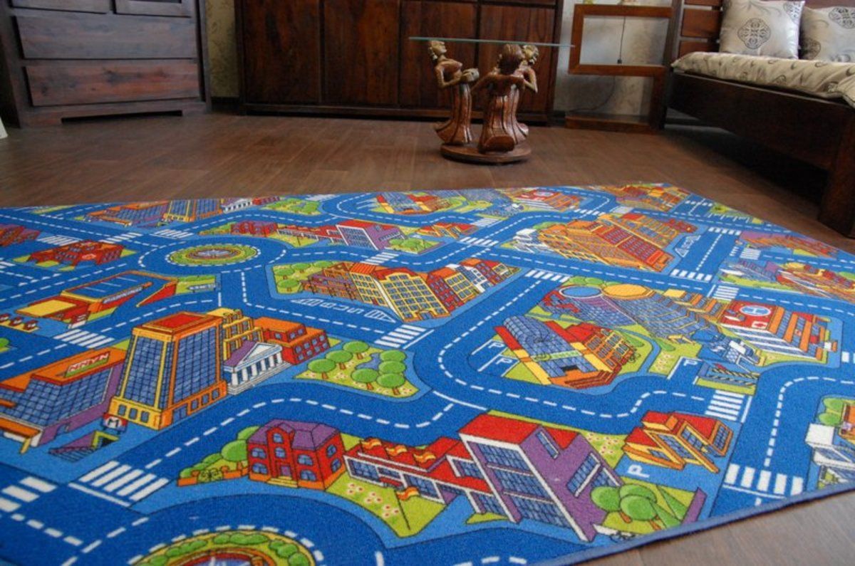 Koberec Ourbaby BIG CITY 6055-0 200x250 cm modrá - obrázek 3