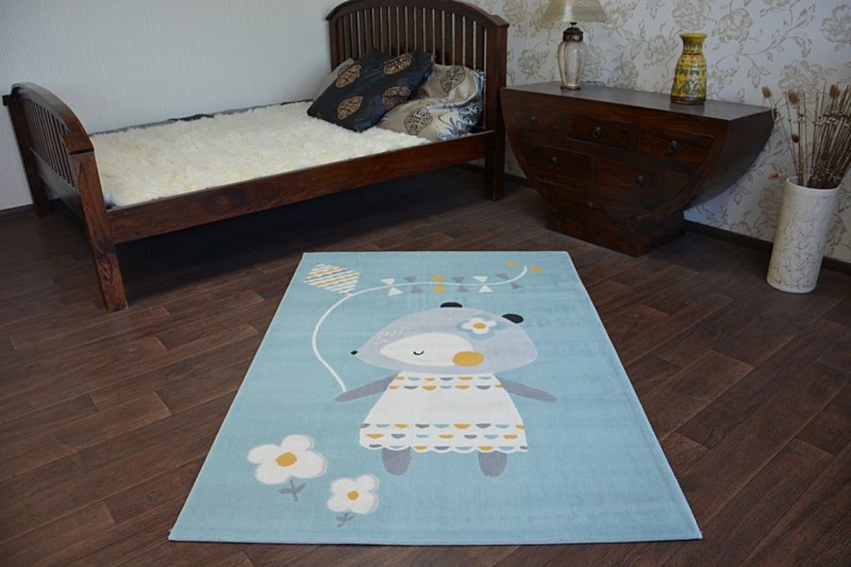 Koberec Ourbaby Mouse 24341-0 obdélník 120x170 cm modrá - obrázek 3