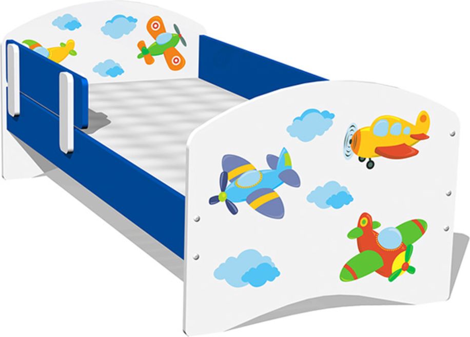 Dětská postel Ourbaby Airplanes modrá 160x70 cm - obrázek 1