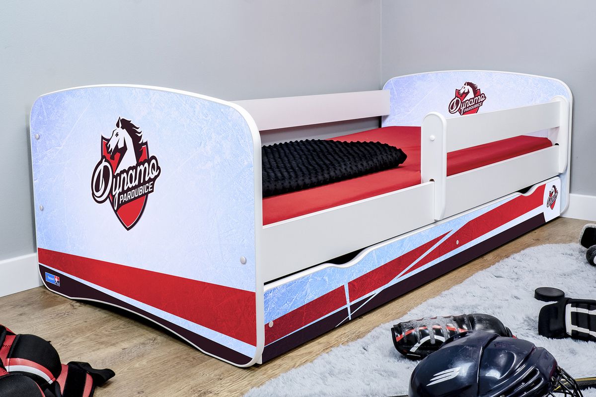 Hokejový pokojíček - HC Dynamo Pardubice postel + úložný prostor - obrázek 2