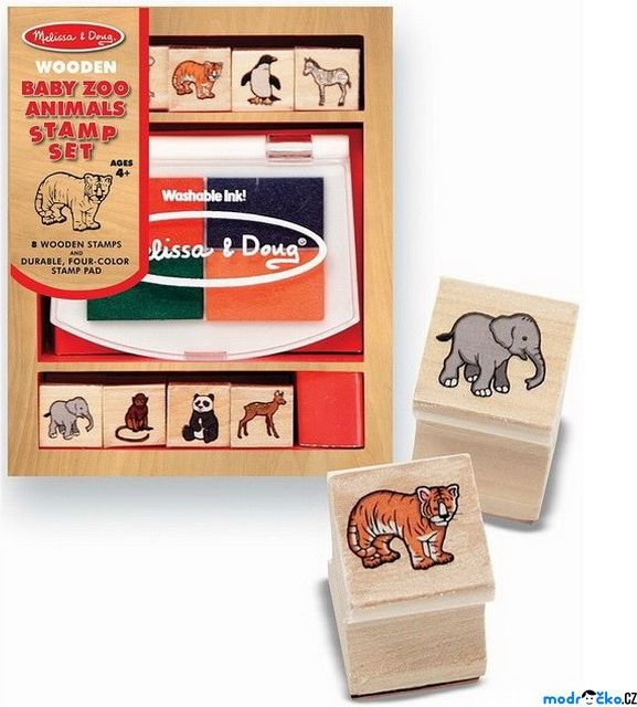 Razítka dřevěná - Set zvířátka ze ZOO (M&D) - obrázek 1
