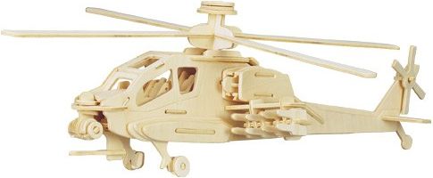 3D Puzzle přírodní - Helikoptéra Apache - obrázek 1