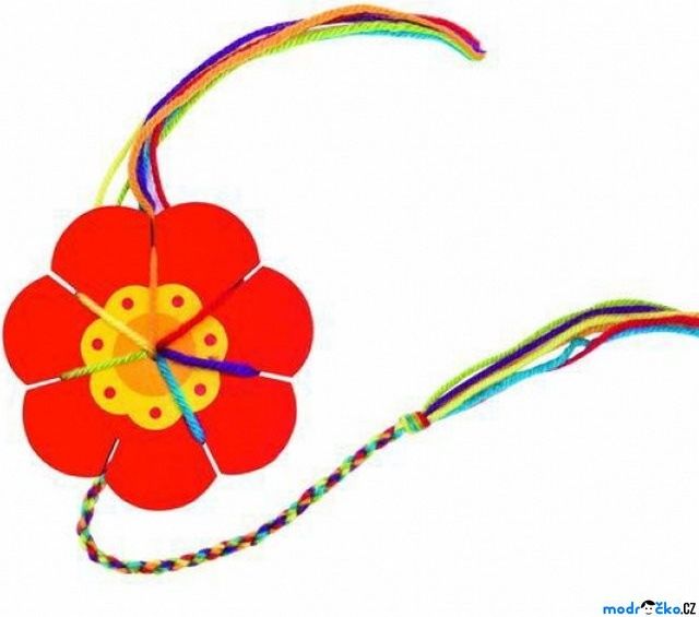 Štrykovačka - Pletací květina na provázky přátelství (Goki) - obrázek 1