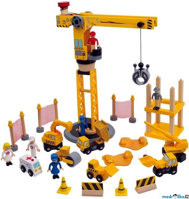 Jeřáb s příslušenstvím - Mentari, velký set s vozidly - obrázek 1