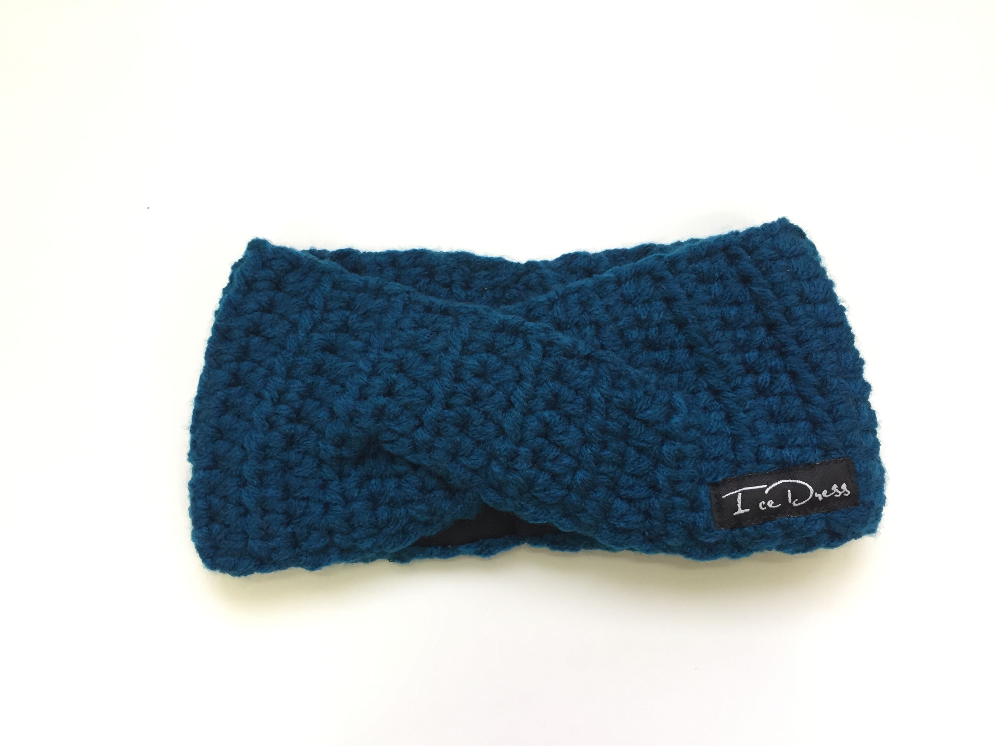 Háčkovaná čelenka IceDress TWIST Ocean Blue Velikost: Dětská: 50-52 cm - obrázek 1